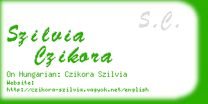 szilvia czikora business card